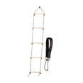 thumbnail image 4 of Escalera de cuerda colgante de madera, escalera de cuerda colgante, práctica 5 secciones escalera de cuerda para la casa del patio interior Con cinturón de gancho, 4 of 9