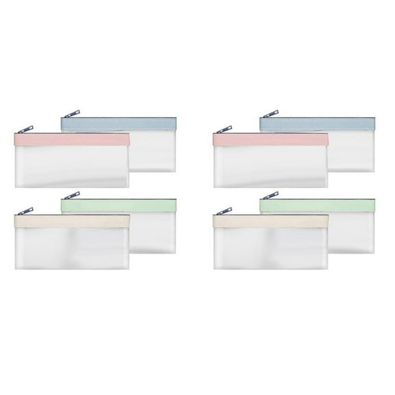 8 Pieces Money Bags with Zipper, Cash Envelopes,Money Pouch, Clear Bank Deposit Bags, Bank Bag, Cash Bag, Coin Bag8 x Money Bags