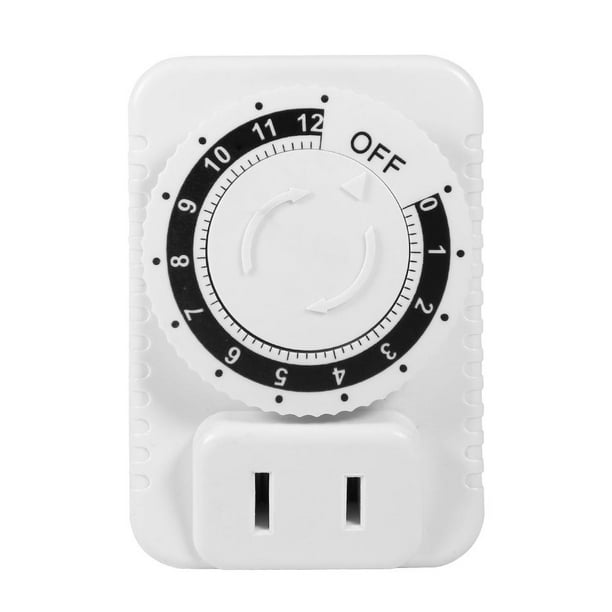 Tebru Plug Timer,Timer Socket,1Pc 12 Hour Electrical Mechanical Time