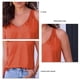 thumbnail image 4 of Camisa sin mangas con cuello en V para mujer, camiseta sin mangas holgada informal elegante de Color liso para citas en el trabajo de oficina, 4 of 6