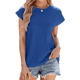thumbnail image 2 of Camisetas de Entrenamiento de Verano para Mujer, Camisetas Azules Coloridas S, 2 of 10