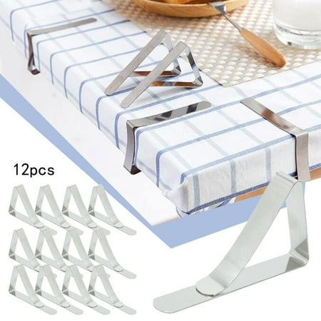

Yaiewey Outdoor Tablecloth Clips Large Table Cover Clamps for Tables Flexible Stainless Steel Picnic Table Cloth Clips Holders (12 Pcs)