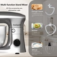 thumbnail image 5 of 3-in-1 Stand Mixer, 5.3-QT Stainless Steel Bowl, 10-Speed Tilt-Head Kitchen Electric Mixer, 300W, Silvery, 5 of 7