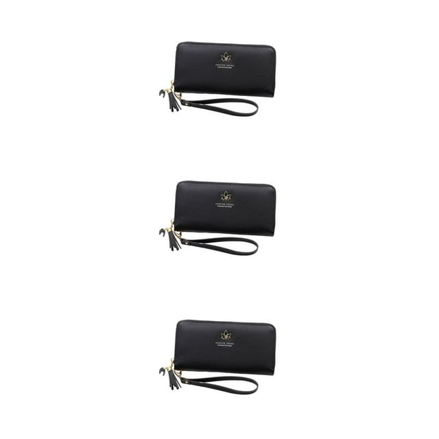 Guardoinrt Portefeuilles à la Mode pour les Femmes Solution pour le Stockage et le Style Durable Noir 3Set