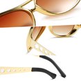 thumbnail image 5 of Gafas de sol estilo aviador Rockstar de los años 50 y 60, gafas de sol doradas para celebridades, 1 par JM, 5 of 5