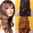 thumbnail image 5 of Paquete de 6 extensiones de cabello de hadas con clips para niñas y mujeres, pelo sintético resistente al calor con purpurina brillante, color morado, 5 of 5