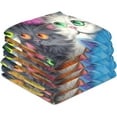 thumbnail image 4 of Coolnut Funny Cats Colorful Dish Towels for Kitchen Soft Tea Towel Set of 4 Absorbent Dishcloths Hand Towels for Drying Dish Cloths 28" x 18" Washcloth Gift, 4 of 7