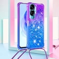 thumbnail image 2 of Funda para Honor 90 Lite 5G Brillantina Líquida Divertida Reluciente y con Cristales en Movimiento Cuerpo Cruzado con Cordón Ajustable, 2 of 5