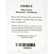 C and D Valve CD3813 Brass Valve Core Tool and Container