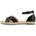 thumbnail image 3 of Journee Womens Lyddia Espadrille Flat Sandals, Widths Available, 3 of 9