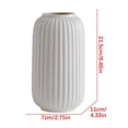 thumbnail image 3 of White Ceramic Vase Modern Home Decor, Elegant White Vase for Flowers & Table Centerpieces for Dining Room, 3 of 9