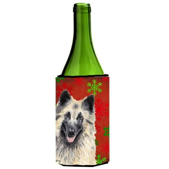 Belgian Tervuren Snowflakes Holiday Christmas Wine Bottle Hugger - 24 oz.