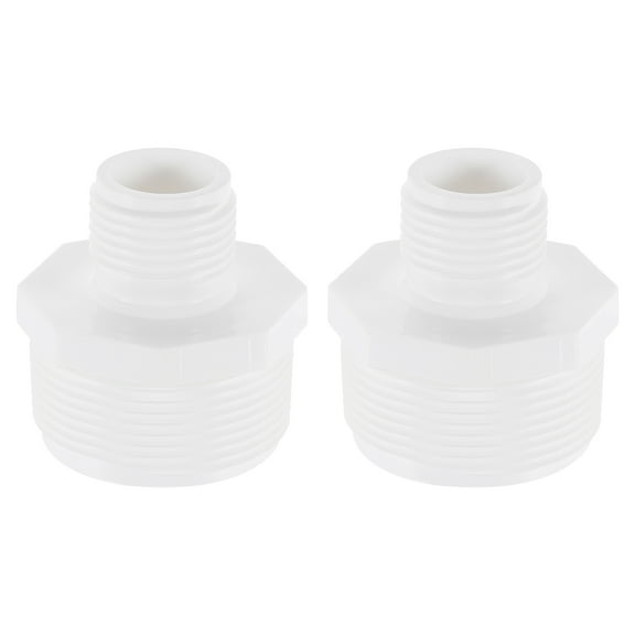 Uxcell 2 Pack Garden Hose Adapter, Male 1.5" NPT x 3/4" GHT Garden Hose Fittings, White