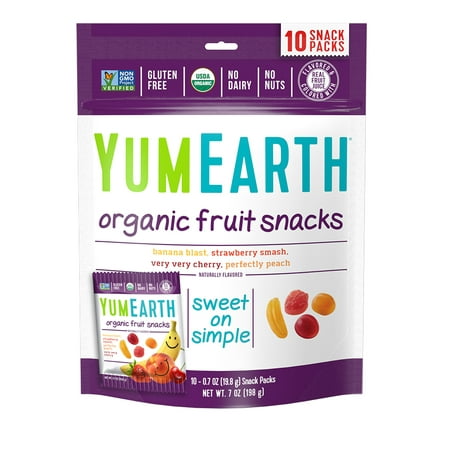 YumEarth Organic Candy - Gluten Free, Vegan & Organic Fruit Snacks, 10 Ct