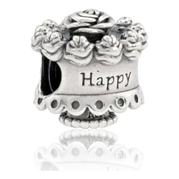 Silver Happy Birthday Ladies Charm 791289