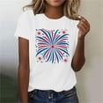 thumbnail image 6 of Axiiglly T Shirts for Women Flag Print Cotton Shirts Casual Crew Neck 4th of July T-Shirt Patriotic Graphic Tee Independence Day Short Sleeve Tops, 6 of 8