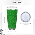 thumbnail image 4 of Bingfone Green Glitter for 20 Oz Stainless Steel Travel Mug Double Wall Water Coffee Cup for Home,Office, Outdoor Works Great for Ice Drinks and Hot Beverage-Straw Two-piece Set, 4 of 8