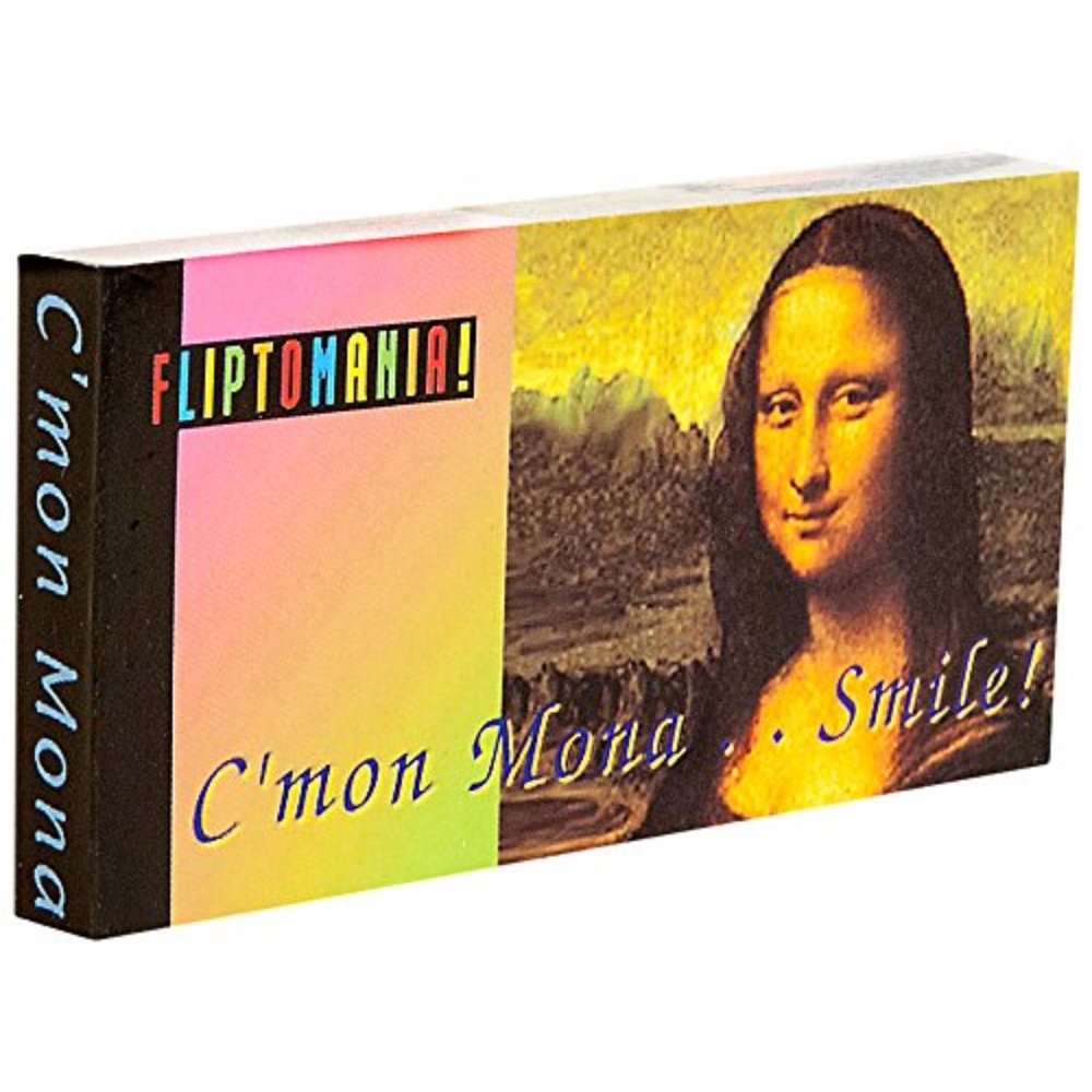 Mona Lisa Flipbook, Flip the pages with your thumb see a little