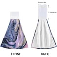 thumbnail image 4 of SKYSONIC Golden Purple Pink Marble 2Pcs Kitchen Hanging Towel Set Hand Hanging Towels with Hanging Loop, Absorbent Bathroom Hand Towel Soft Thick Dish Cloth Dry Towel for Kitchen Bathroom, 12"x17", 4 of 6