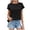 Black, variant on HXWCHs Women Solid Organic Cotton T Shirt Elegant Loose Fit Summer Casual Short Sleeve Round Neck Basic Tee for Women Regular Shoulder Fashion top M Khaki