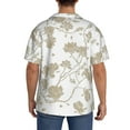 thumbnail image 5 of Sigee Vintage Stylized White Color Print Men's Shirts Casual Button Down Short Sleeve Summer Beach Shirt Hawaiian Vacation Shirts Tee Shirt-X-Large, 5 of 7