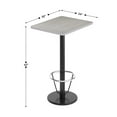 thumbnail image 4 of Flash Furniture 24'' x 30'' Gray Rectangular Laminate Table Top with Black 18" Round Bar Height Table Base with Footring, 4 of 8
