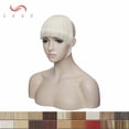 thumbnail image 2 of SEGO Fringe Bangs Synthetic Hair Extensions Clip in Hair Bangs Short Straight Hairpiece Front Neat Bang Two Side, 2 of 6