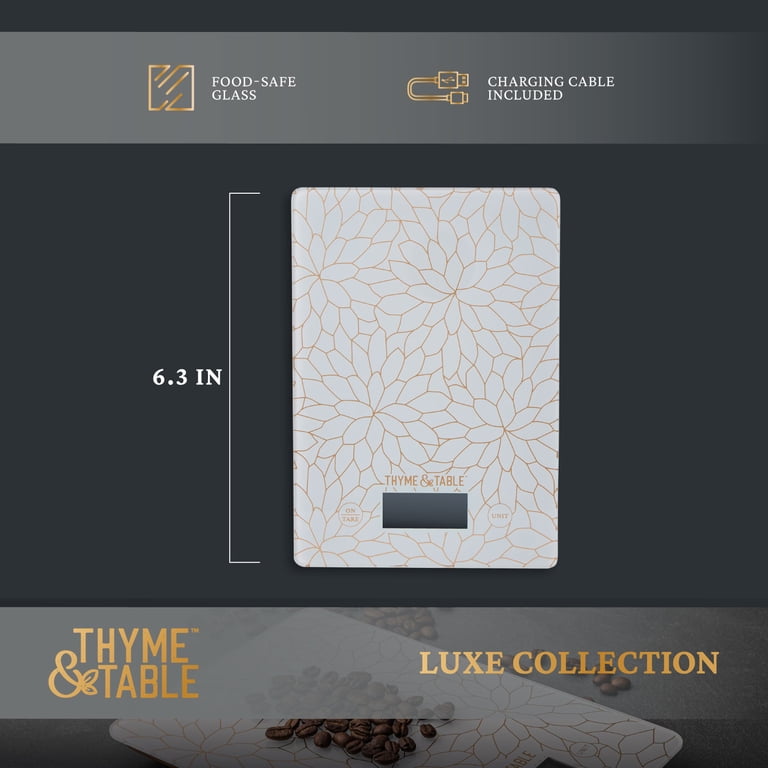 Thyme & Table Digital Kitchen Scale with Glass Top photo 4
