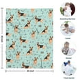 thumbnail image 4 of German Shepherd Dog and Music Blanket,Comfortable Soft Flannel Throw Blanket,All Season,Warm Lightweight Blankets for Sofa Bed Couch Living Room Chair,30"x40"(80x100cm), 4 of 4
