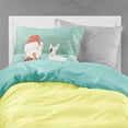 thumbnail image 2 of White Spot Bull Terrier Snowman Christmas Fabric Standard Pillowcase, 2 of 2