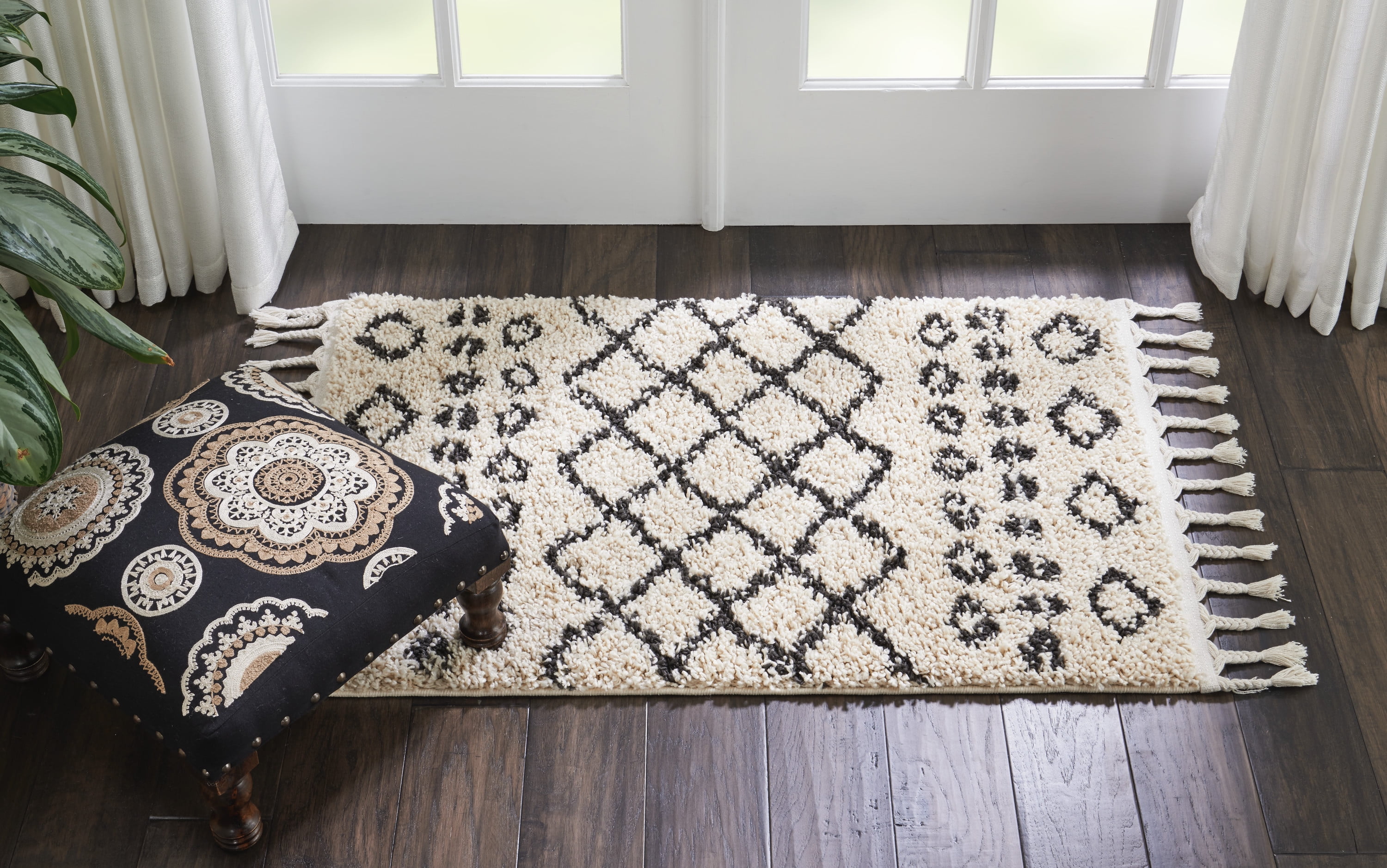 Nourison Moroccan Shag Cream Area Rug
