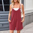 thumbnail image 3 of REALiKUN Jumpsuits For Women Summer Casual Sleeveless Rompers Spaghetti Strap Shortalls Loooe One Piece Jumpsuits, 3 of 8