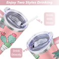 thumbnail image 5 of 40 OZ Cactus Coffee Cup Gifts for Women Men Birthday Travel Cup Gifts for Daughter Mom Best Friend Travelers Insulated Stainless Steel Cup with Handle, 5 of 7