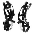 thumbnail image 2 of 1 par/juego de pinzas para calzado de escalada en hielo de 18 dientes para exteriores con bolsa portátil impermeable, color negro, talla M (36-40), 2 of 14