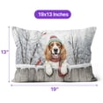 thumbnail image 4 of Playful English Setter Welcomes Winter Snowy Day with Cardinal Bird Pillow Cushion Double Sided Dog Lover Throw Pillow - 2017, 4 of 4
