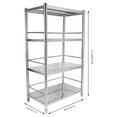 thumbnail image 2 of Fichiouy Stainless Steel Shelves Kitchen Storage Shelves Garage Shelving Units, 2 of 11