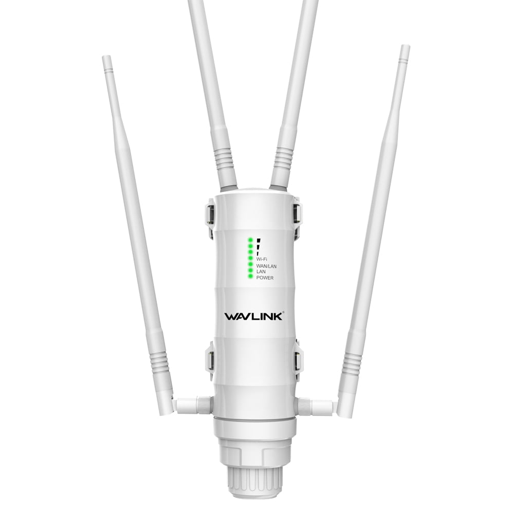 WAVLINK N300 Outdoor Long Range Wireless Access Point with Poe Two Omnidirectional Antenna Passive POE 802.11N WiFi Extender/Access Point/Router 