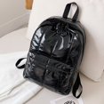thumbnail image 4 of Fashion Women Solid Color Zipper Backpack Waterproof Shoulder Bag Travel Bag, 4 of 5