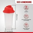thumbnail image 5 of Signora Ware Reusable Shaker Bottle 17 oz – Plastic Protein & Smoothie Mixer White, 5 of 6