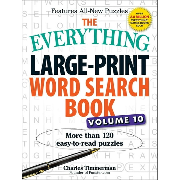 Everything(r) The Everything Large-Print Word Search Book, Volume 10: More Than 120 Easy-To-Read Puzzles, (Paperback)
