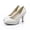 White, variant on Bellella Women Stiletto Heels High Heel Dress Shoes Slip On Pumps Comfort Office Shoe Bridal Apricot 8.5