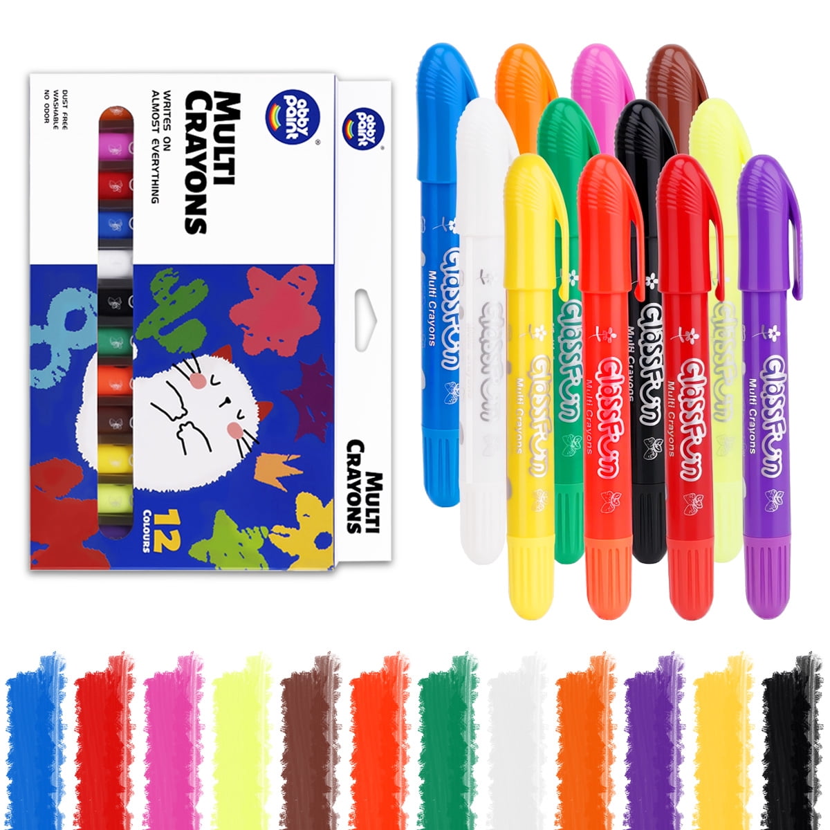 Shuttle Art 24-Color Twistable Gel Crayons Set for Kids, Non-Toxic
