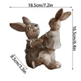 thumbnail image 3 of Easter Resin Bunny Figurines, Decorative Bunny Ornament for Tabletop, Shelf Display, Spring Bunnies Garden Decor, Gift, Cute Animal Statue(B), 3 of 7