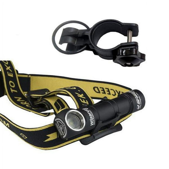 Combo: Armytek Wizard Pro v3 XHP50 (White) USB Magnet Rechargeable Headlamp -2300 Lumens -Battery Included  Bike Mount