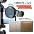 thumbnail image 5 of Kit de Vlogging para iPhone, Kit de inicio de YouTube, soporte para teléfono para grabación de vídeo, kit de cámara Vlogging con trípode doble/luz RGB/micrófono inalámbrico/CPL ens/control remoto, 5 of 5