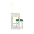 thumbnail image 4 of Linon Garbo Mirrored Vanity 3 Drawers Green Upholstered Stool in Cream Wood, 4 of 11
