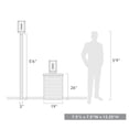 thumbnail image 3 of 2073-OPR NB-SD-Golden Lighting-Smyth - 1 Light Outdoor Pier Mount-13.25 Inches Tall and 7.5 Inches Wide-Natural Black/Seeded Finish, 3 of 7
