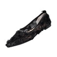 thumbnail image 2 of Miluxas Womens Flats Flower Embroideried Lace Ballet Flats Pointed Toe Comfortable Dress Shoes for Women Black 6(37), 2 of 8