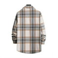 thumbnail image 5 of UVEASISHA Flannel Shacket for Men Plaid Long Sleeve Button Down Shirt Jackets Lightweight Fashion Fall Flannel Shirt Jacket with Pocket,Beige,XL, 5 of 9