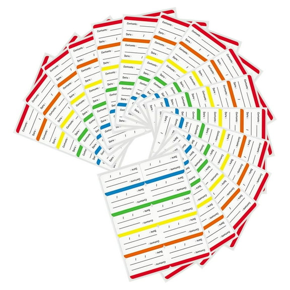 FRCOLOR 300Pcs Adhesive Freezer Labels Freezer Food Labels Refrigerator Food Labels Food Storage Labels